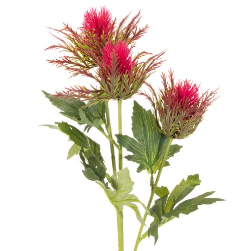 Ramo artificial de cardo vermelho para decoração, 67 cm, 3 peças | Floristik24.pt