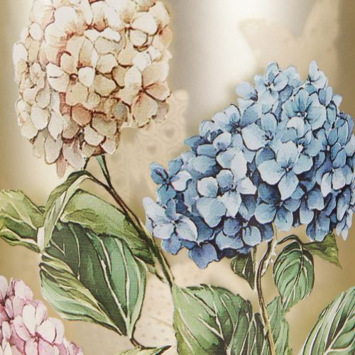 Floristik24 Porta-velas de vidro com motivo floral para momentos de convivência harmoniosos, 18 cm