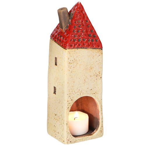 Floristik24 Lanterna de cerâmica para decoração de outono, Advento, casa, H18/18,5cm, 2 peças