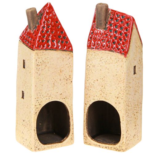 Itens Lanterna de cerâmica para decoração de outono, Advento, casa, H18/18,5cm, 2 peças