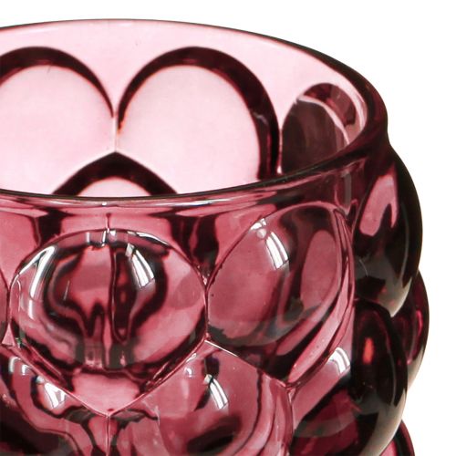Itens Suporte para Tealight Decorativo em Vidro Lanterna Berry Ø9cm Alt.9,5cm 4 un