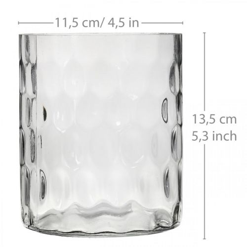 Itens Lanterna de vidro, vaso de flores, vaso de vidro redondo Ø11,5cm H13,5cm