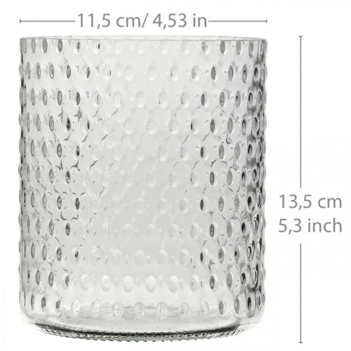 Itens Lanterna de vidro, vaso de flores, vaso de vidro redondo Ø11,5cm H13,5cm