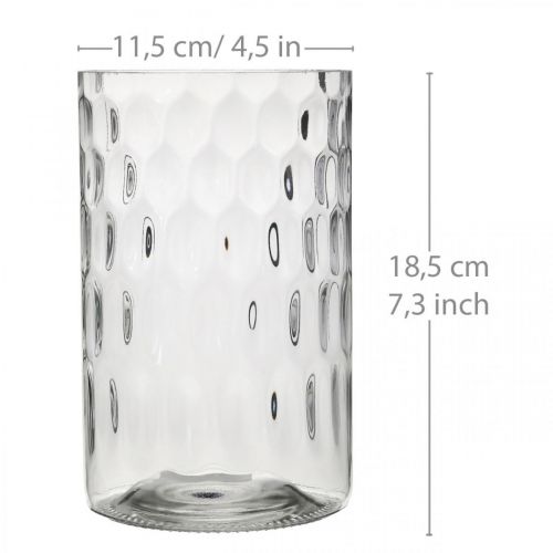 Itens Vaso de flores, vaso de vidro, vidro de vela, lanterna de vidro Ø11.5cm H18.5cm
