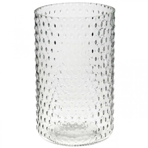 Vaso de flores, vaso de vidro, vidro de vela, lanterna de vidro Ø11.5cm H18.5cm