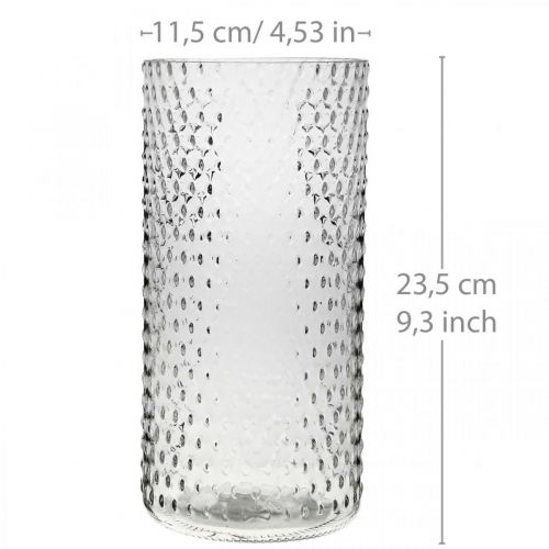 Itens Vaso de flores, vaso de vidro, vidro de vela, lanterna de vidro Ø11.5cm H23.5cm