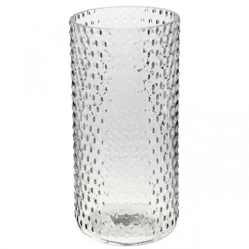 Vaso de flores, vaso de vidro, vidro de vela, lanterna de vidro Ø11.5cm H23.5cm