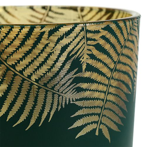 Floristik24 Lanterna de vidro verde samambaia Ø10cm Alt.12,5cm