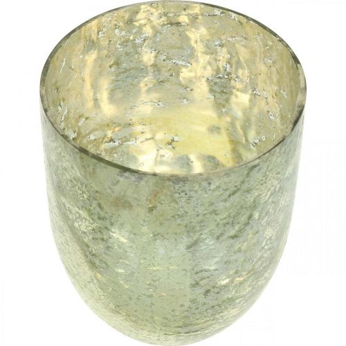 Floristik24 Suporte de vela de vidro lanterna tealight vidro Ø12cm H15cm