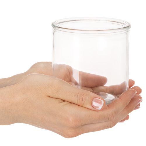 Vaso cilíndrico de vidro, transparente, versátil, 10 cm, conjunto de 3 peças | Floristik24.pt