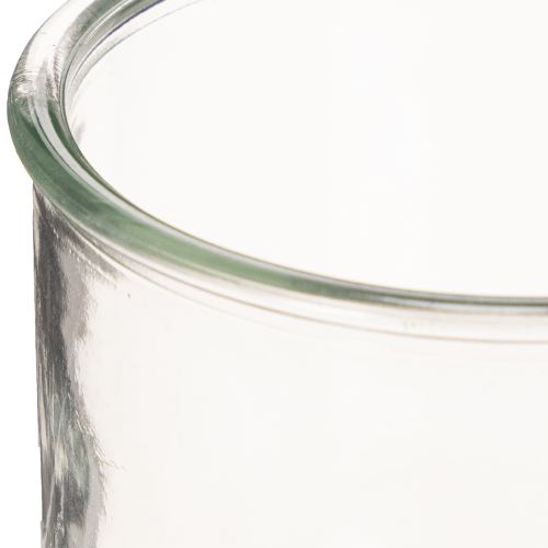 Porta-velas de vidro, redondo, transparente, versátil, 12 cm, 2 peças | Floristik24.pt