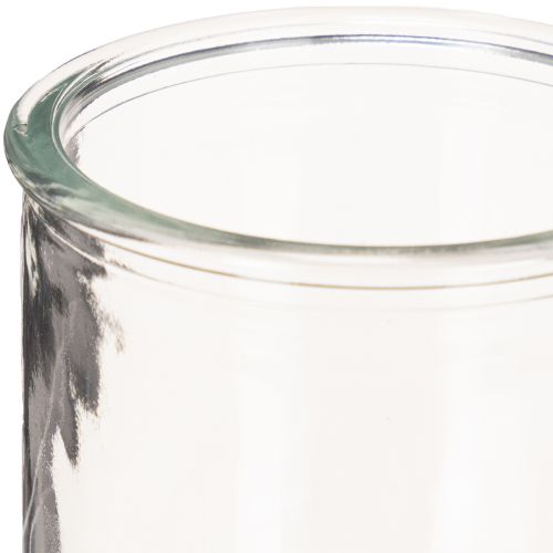 Castiçal redondo de vidro transparente para velas votivas, 8 cm, conjunto com 3 peças. | Floristik24.pt