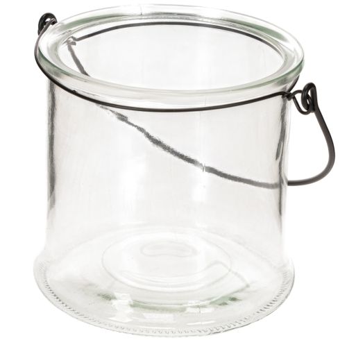 Lanterna de vidro suspensa Ø12cm A12,5cm (2 unidades) | Floristik24.pt