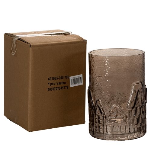 Casinhas de vidro para velas pequenas, ideais para decoração de mesa, 23 cm | Floristik24.pt