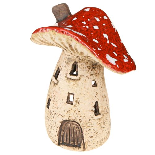 Itens Lanterna de cerâmica cogumelo decoração de outono H12,5/14cm 2 peças