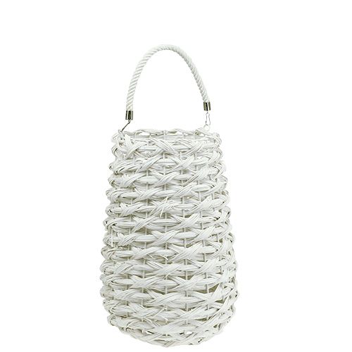 Floristik24 Cesta de lanterna Ø18cm Alt.43cm branco