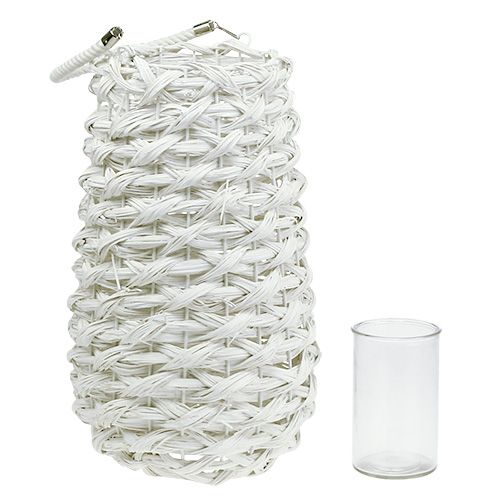Floristik24 Cesta de lanterna Ø18cm Alt.43cm branco