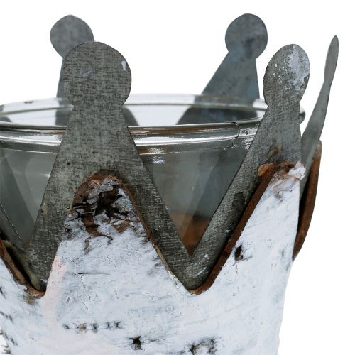 Floristik24 Coroa lanterna com bétula Ø11cm Alt.11,5cm 1p