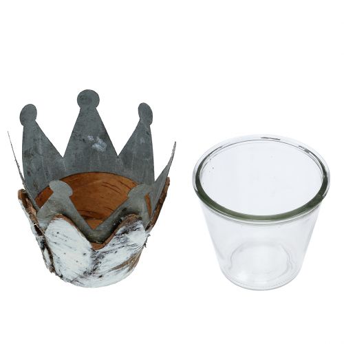 Floristik24 Coroa lanterna com bétula Ø11cm Alt.11,5cm 1p