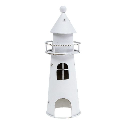 Floristik24 Farol Deco 15cm branco