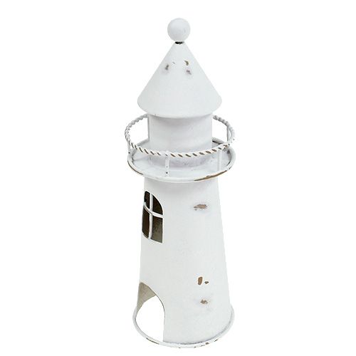 Floristik24 Farol Deco 15cm branco