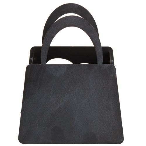 Itens Bolsa de decoração de metal com lanterna e coração antracite H18cm 2 peças