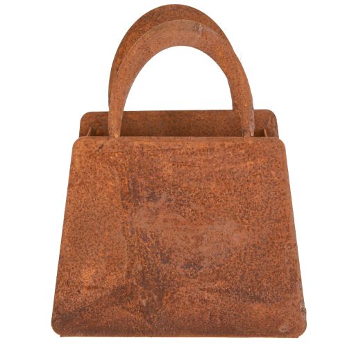 Itens Saco de metal para lanterna enferrujado com inserção de vidro H15cm 2 peças