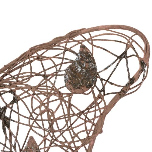 Lanterna de metal, decoração de parede, borboleta, acabamento envelhecido, 36,5 cm | Floristik24.pt