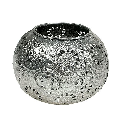 Floristik24 Lanterna oriental de prata Ø12cm Alt.9cm