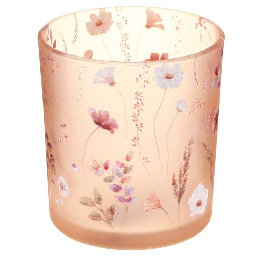 Elegante castiçal com delicado design floral para uma decoração harmoniosa do ambiente, 8 cm, conjunto de 4 peças.