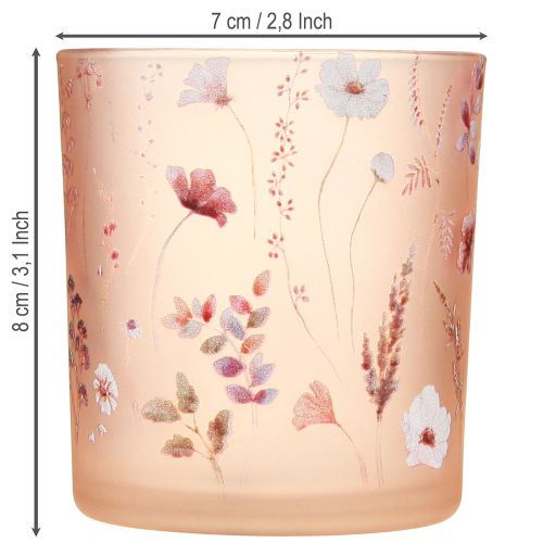 Itens Elegante castiçal com delicado design floral para uma decoração harmoniosa do ambiente, 8 cm, conjunto de 4 peças.