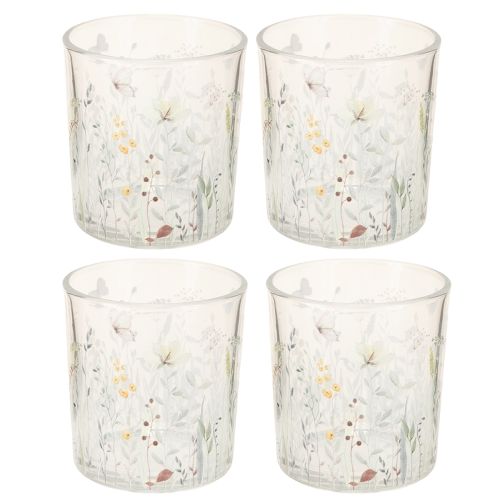 Itens Lanterna elegante com design de borboleta para decoração harmoniosa do ambiente, 12,5 cm, conjunto de 4 peças.
