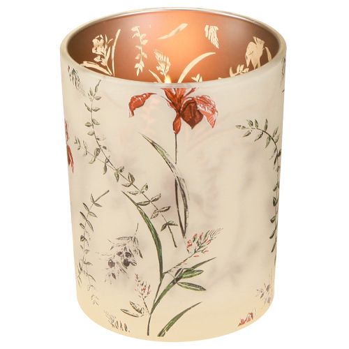 Itens Elegante castiçal com motivo floral para uma decoração harmoniosa do ambiente, 12,5 cm, 2 peças.