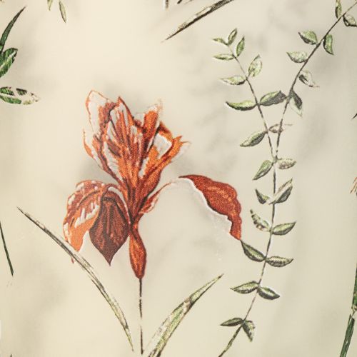 Itens Porta-velas de vidro com estampa floral para momentos aconchegantes em casa, 18 cm