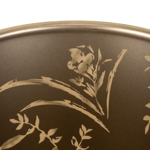 Itens Porta-velas de vidro com estampa floral para momentos aconchegantes em casa, 18 cm