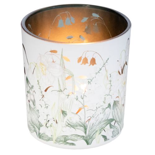 Itens Lanterna decorativa de vidro com design de folha para um toque de estilo na sua casa, 8 cm, conjunto de 4 peças.