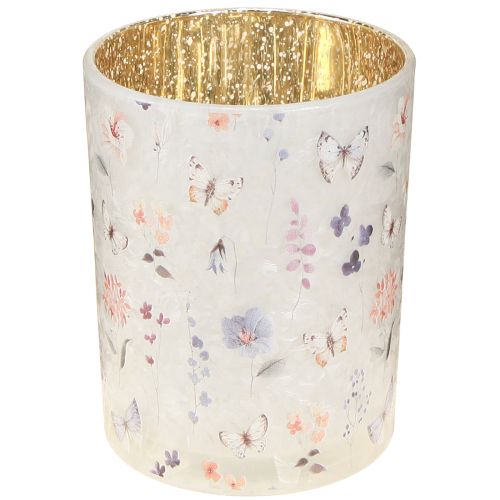 Porta-velas de vidro com motivo de borboleta para momentos aconchegantes, 12,5 cm, 2 peças