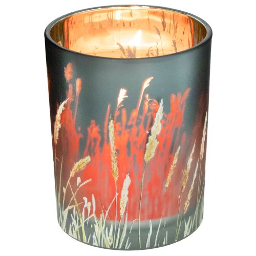 Itens Elegante lanterna decorativa com motivo de grama para dar um toque aconchegante à sua sala de estar, 12,5 cm, 2 peças.