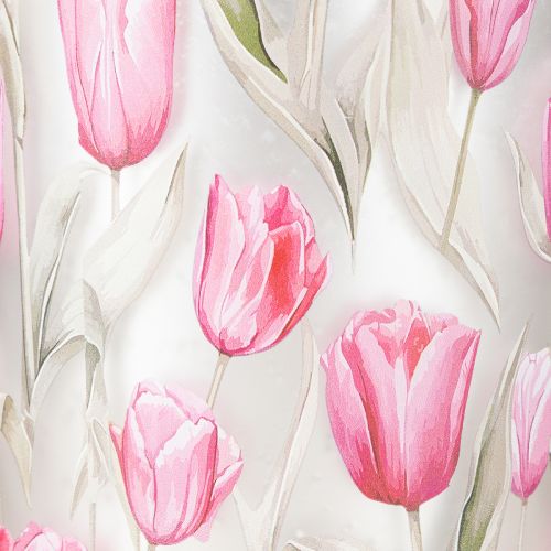 Itens Lanterna elegante com motivo de tulipa para decoração primaveril aconchegante, 12,5 cm, 2 peças.