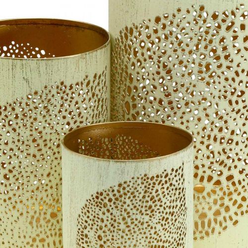 Itens Lanterna de outono decoração de metal H20.5/15.5/10.5cm conjunto de 3