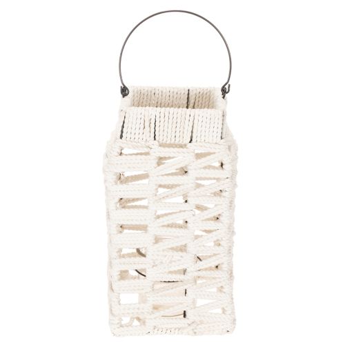 Lanterna suspensa, decoração de verão, macramê, altura 35,5 cm, largura 19 cm. | Floristik24.pt