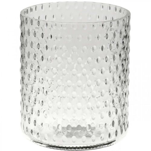 Floristik24 Lanterna de vidro, vaso de flores, vaso de vidro redondo Ø11,5cm Alt.13,5cm