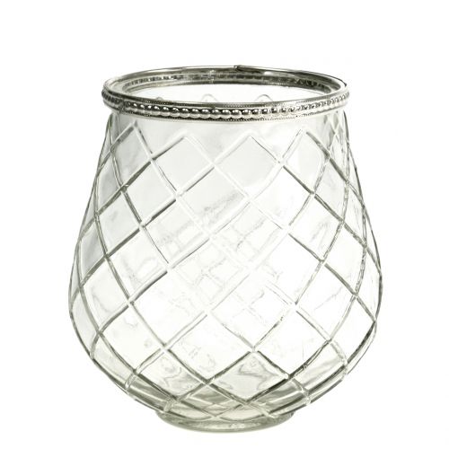 Floristik24 Lanterna com diamante antigo Ø13cm Alt.14cm