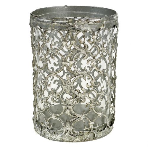 Floristik24 Lanterna prata antiga Ø10,5cm Alt.14,5cm 1ud