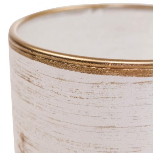 Lanterna vidro suporte tealight padrão flor Ø8cm A9cm 2uds