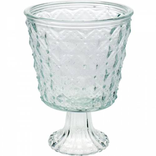 Floristik24 Lanterna de vidro com base transparente Ø13.5cm H18cm decoração de mesa ao ar livre