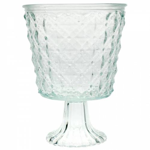 Floristik24 Lanterna de vidro com base transparente Ø13.5cm H18cm decoração de mesa ao ar livre