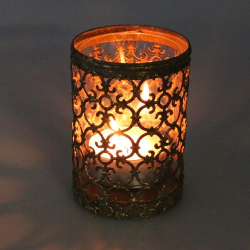 Floristik24 Lanterna dourada antiga Ø8cm Alt.11,5cm 1ud