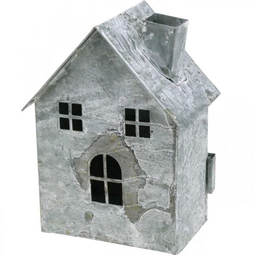 Floristik24 Lanterna de metal, shabby chic, decoração de Natal, caiada de branco, aspecto antigo Alt.14,5cm