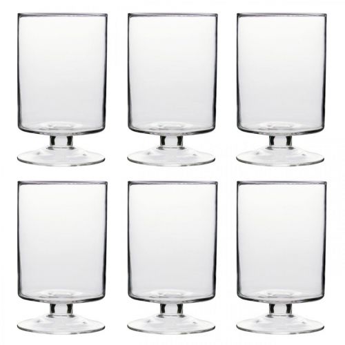Floristik24 Lanterna de vidro furacão Ø7cm H11.5cm 6pcs